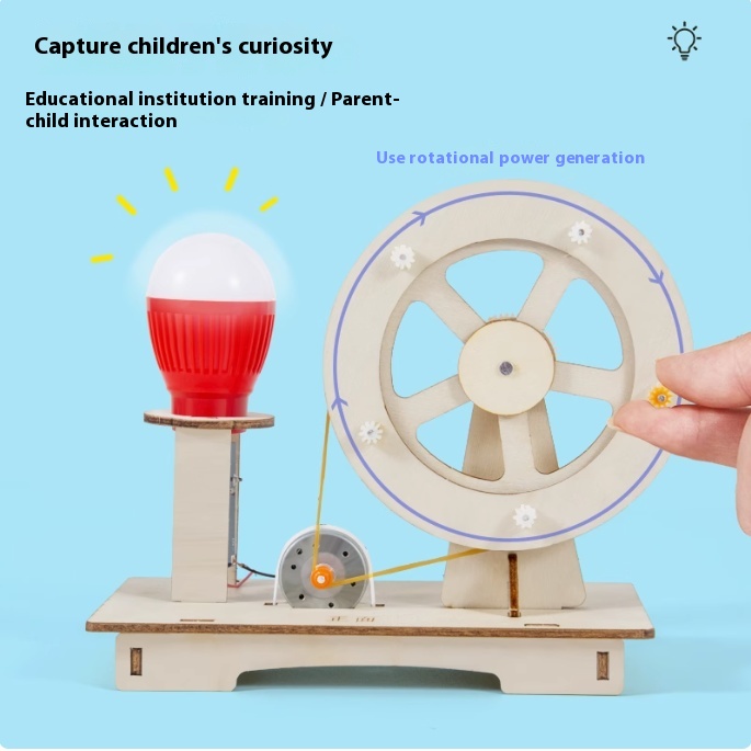 Science Project Diy - DIY Wooden Hand Generator Kids Science