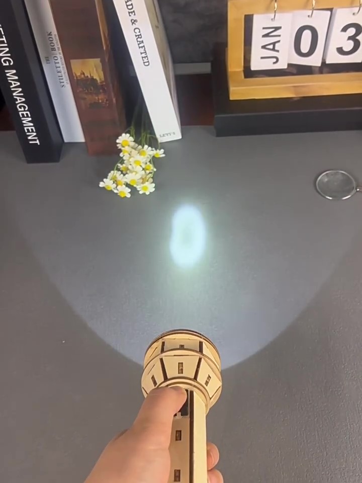 Wooden DIY Flashlight Puzzle K - مراجعة Science Project Diy وسعره