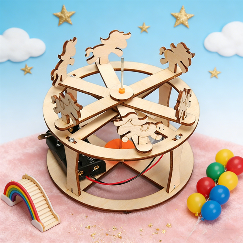 HUAHUABuild Your Own Carousel  - مراجعة Science Project Diy وسعره