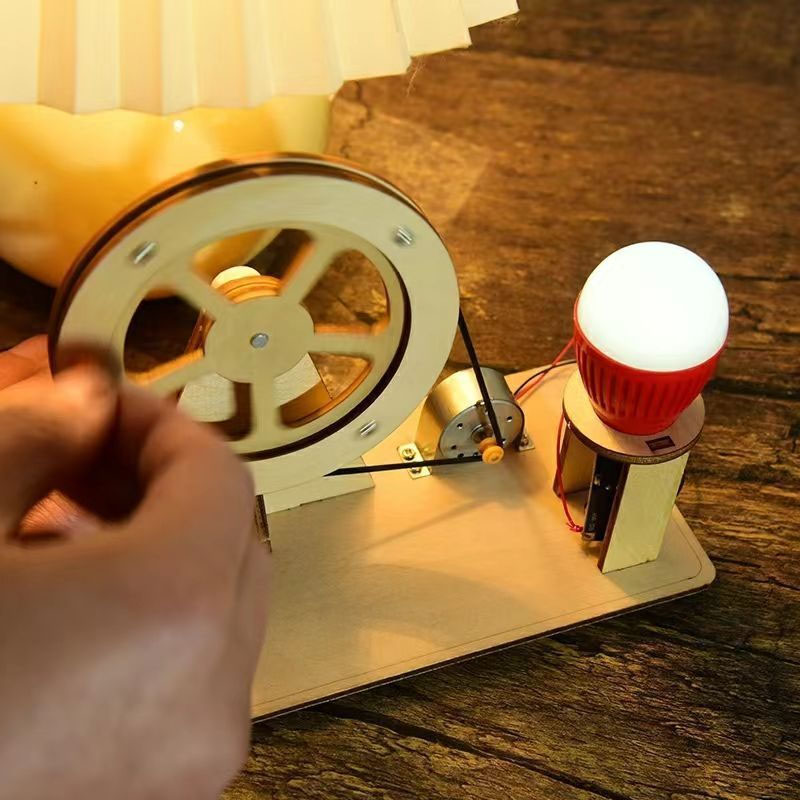 DIY Wooden Hand Generator Kids - مراجعة Science Project Diy وسعره