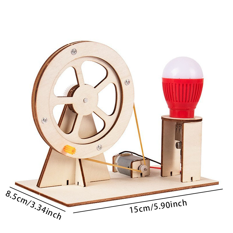 DIY Wooden Hand Generator Kids - مراجعة Science Project Diy وسعره