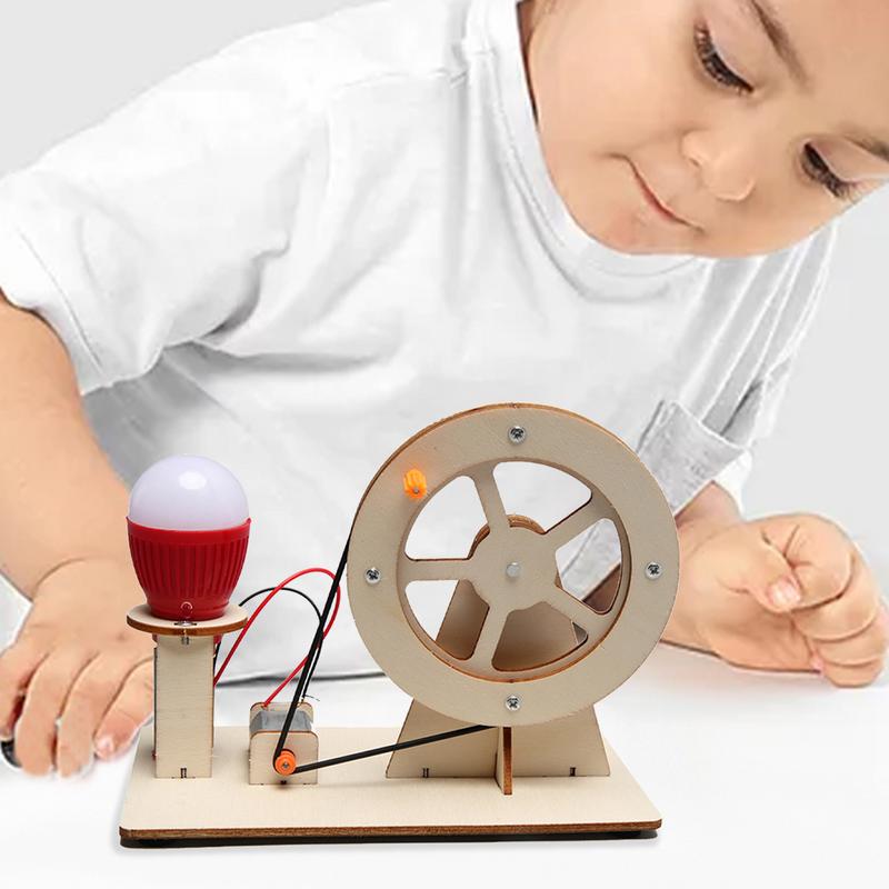 DIY Wooden Hand Generator Kids - مراجعة Science Project Diy وسعره