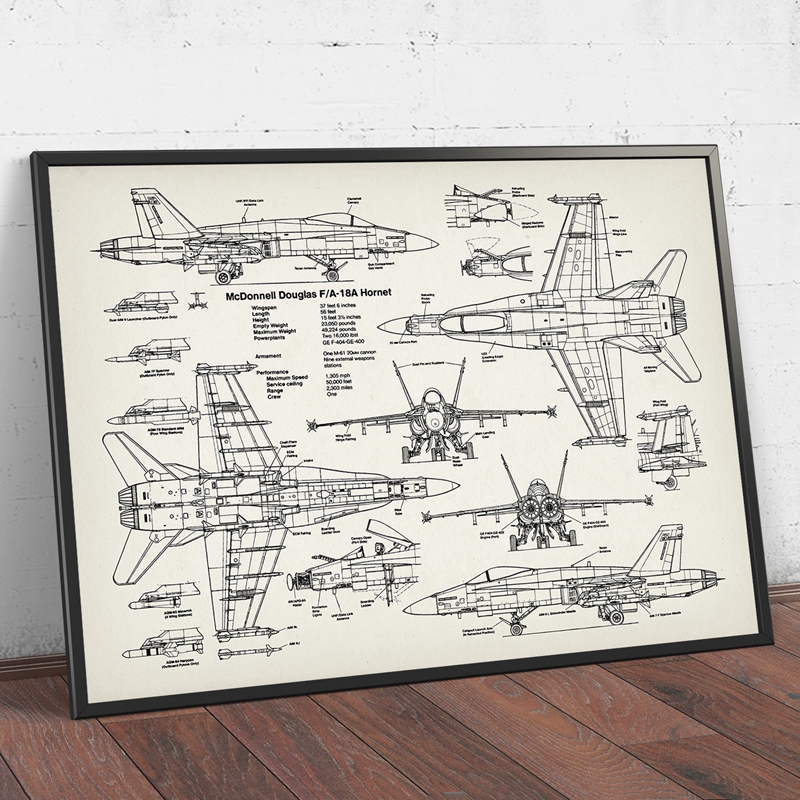 Air Force Plane F18 Hornet Pat - مراجعة Star Map Poster وسعره
