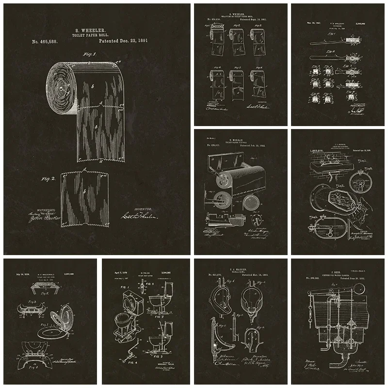 Modern Toilet Paper Blueprint  - مراجعة Star Map Poster وسعره