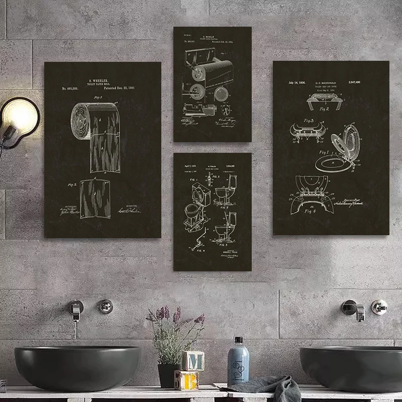 Modern Toilet Paper Blueprint  - مراجعة Star Map Poster وسعره