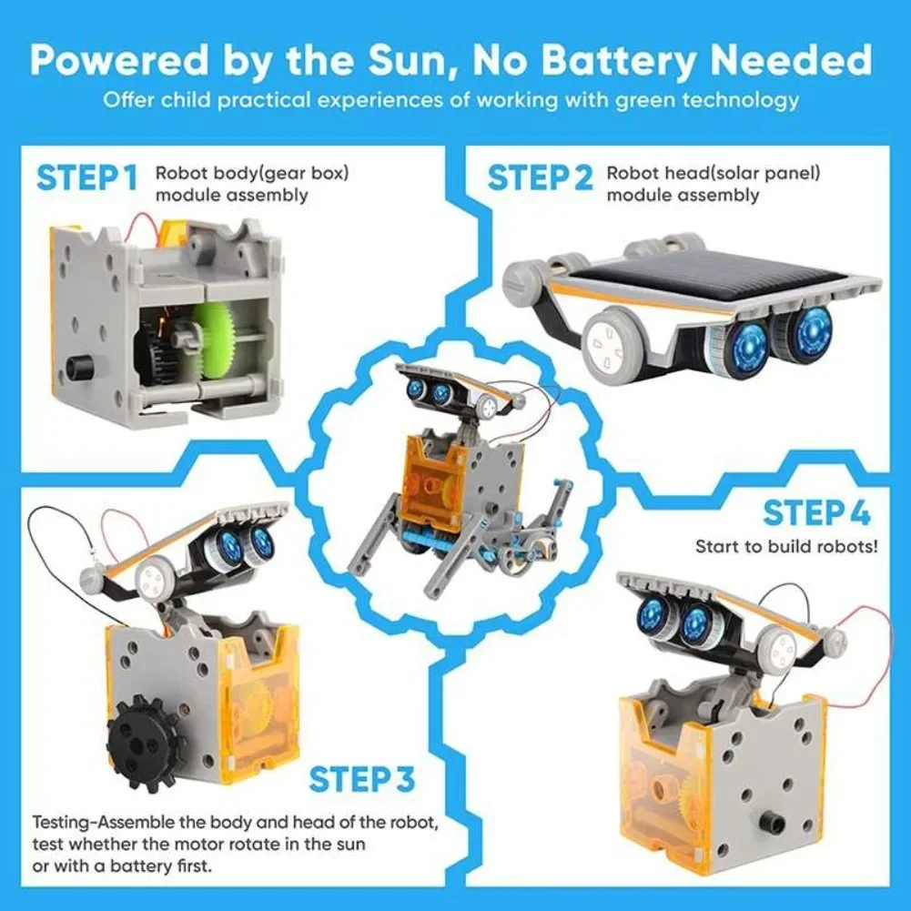 13 in 1 Solar Powered Robot Sc - مراجعة Science Project Diy وسعره