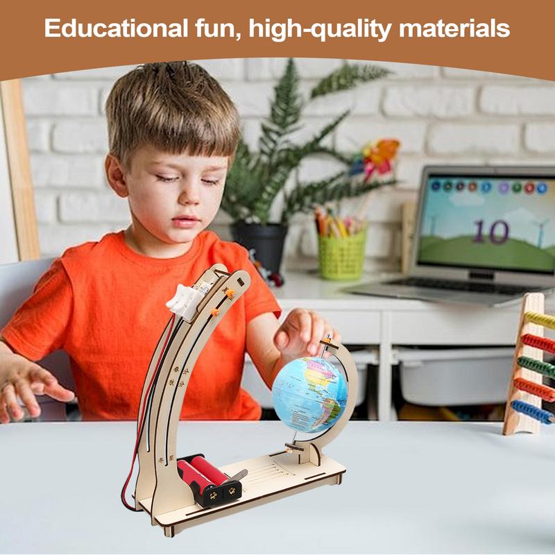 Wooden Satellite Model Making  - مراجعة Science Project Toys Making وسعره