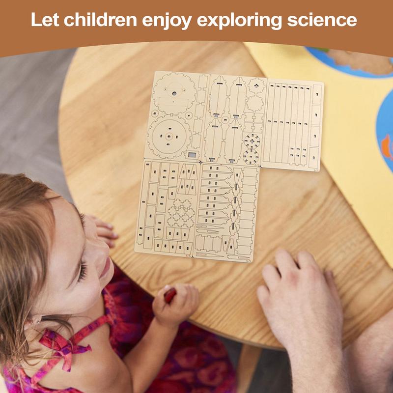 Wooden Satellite Model Making  - مراجعة Science Project Toys Making وسعره